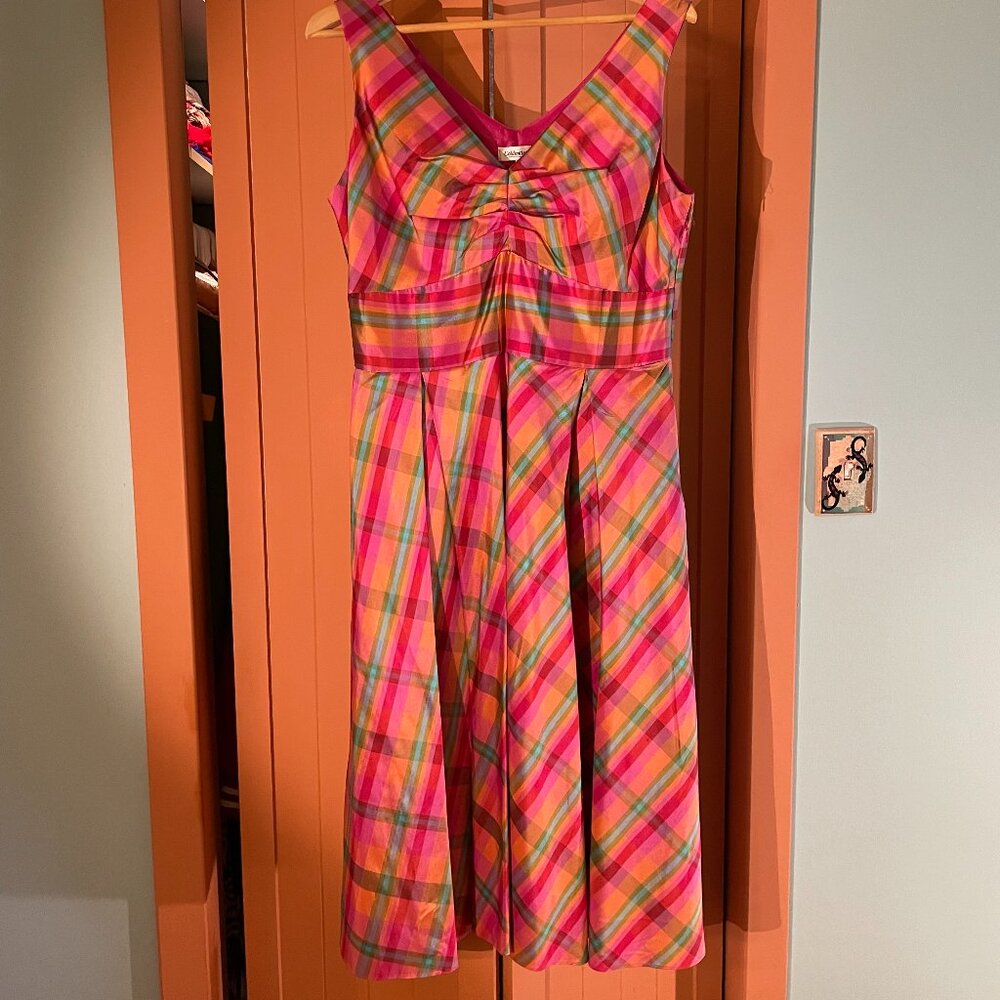 Multicolor Plaid Sleeveless Dress